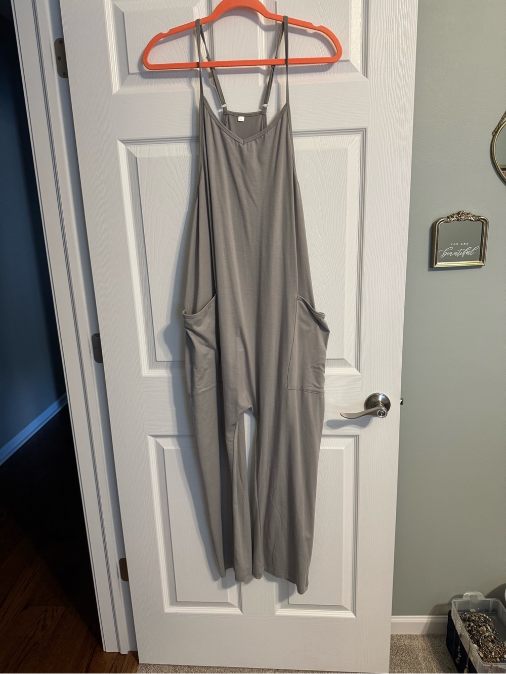 Relaxed Gray Women's Jumpsuit with Pockets